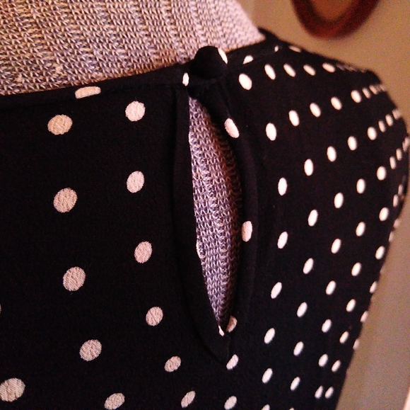 J. CREW Black and White Polka Dot Long Sleeve Blouse - Picture 5 of 7